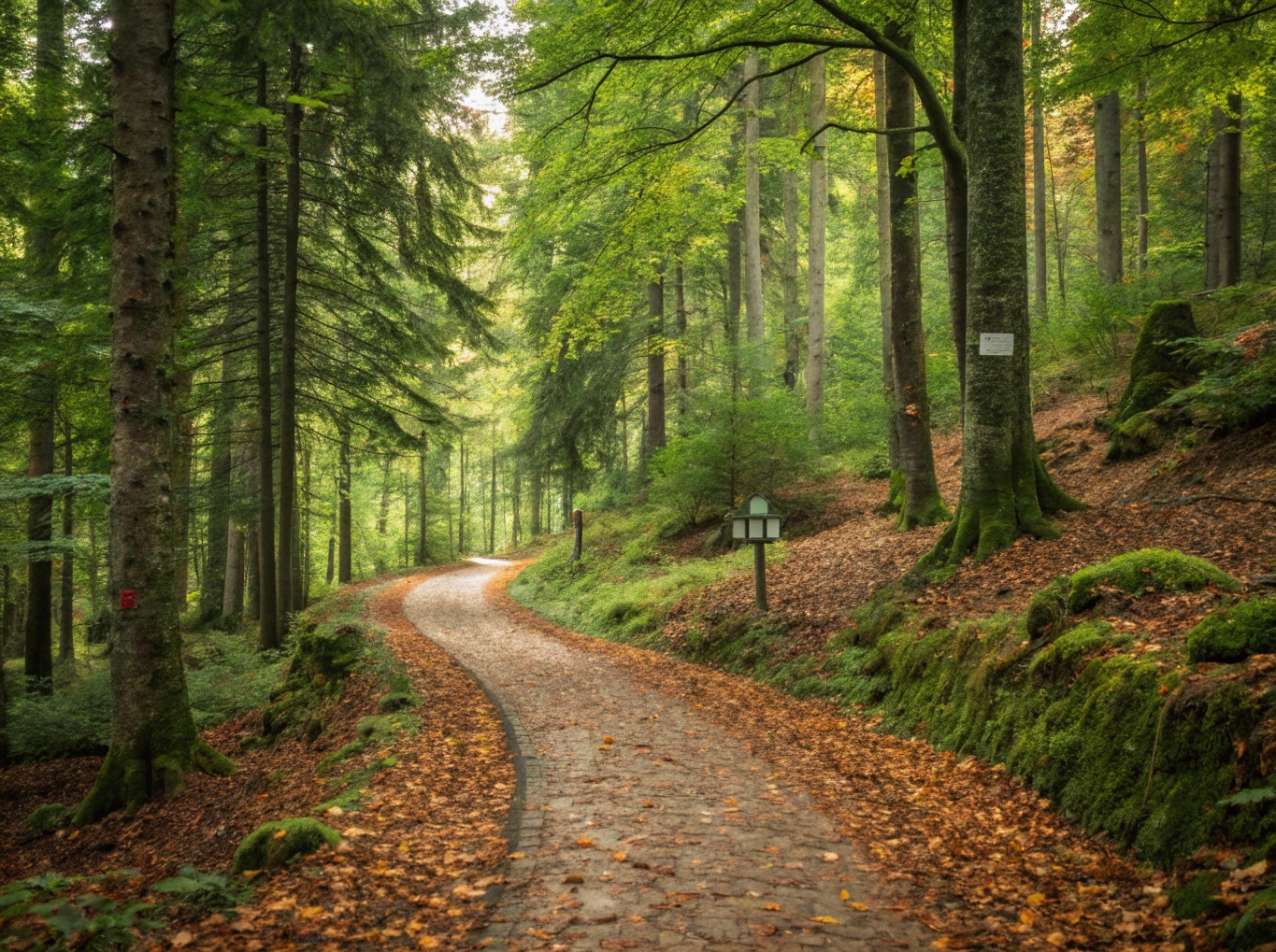 Sörmlandsleden genom grönskande skogar