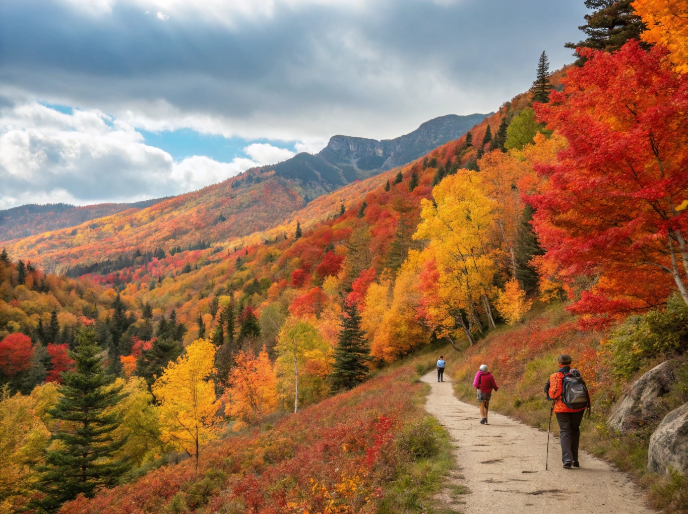 Fjällvandring i höstfärger