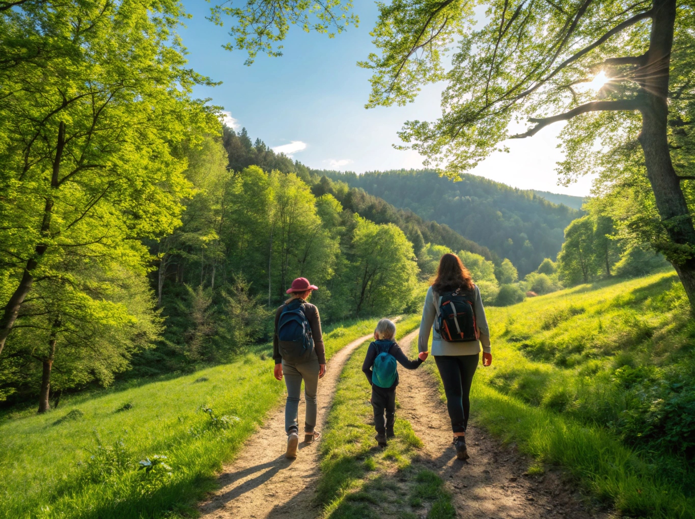 Vandring med barn i naturen